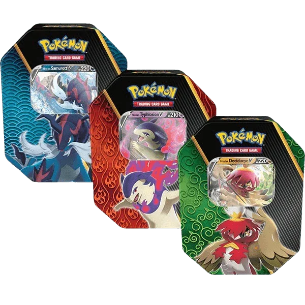 Pokemon TCG: Divergent Powers Tin - Hisuian Decidueye, Samurott and Typhlosion