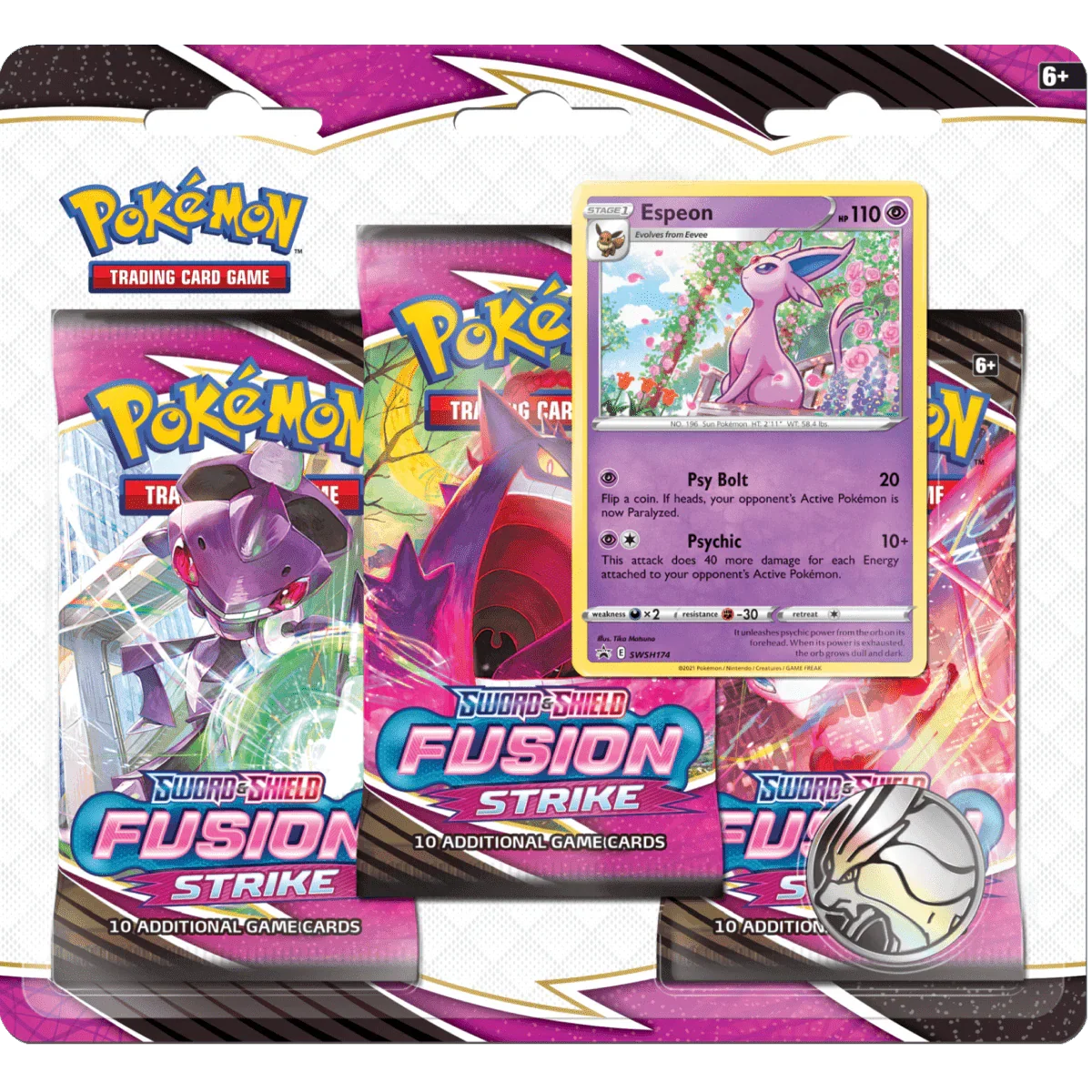 Pokemon TCG: Fusion Strike 3-Pack Blister - Espeon