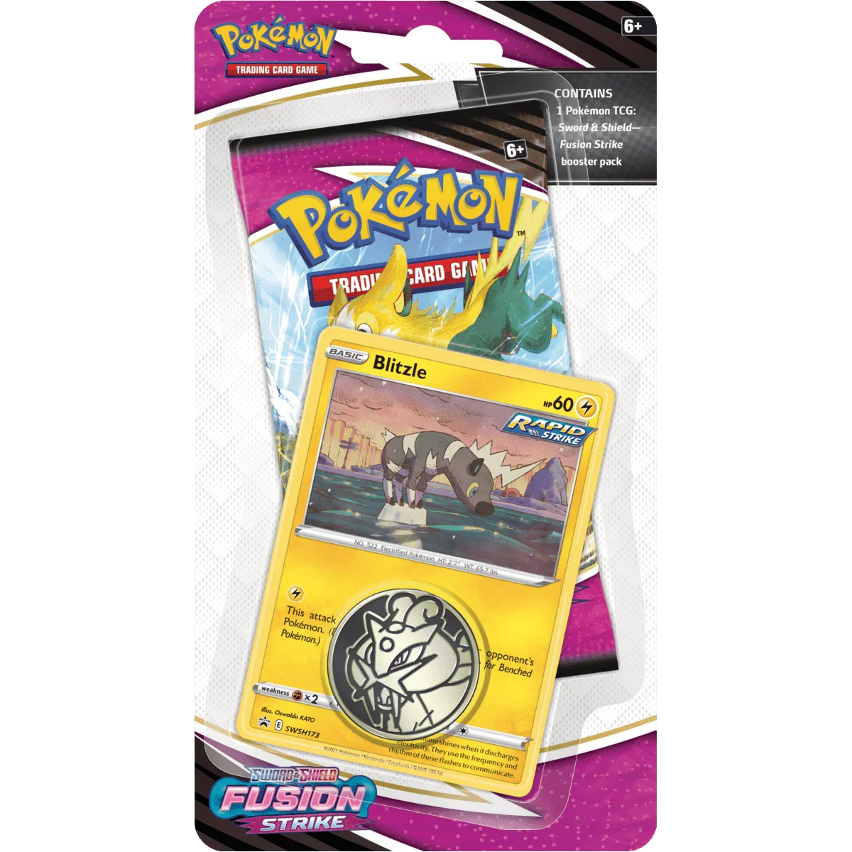 Pokemon TCG: Fusion Strike Checklane Blister Pack - Blitzle