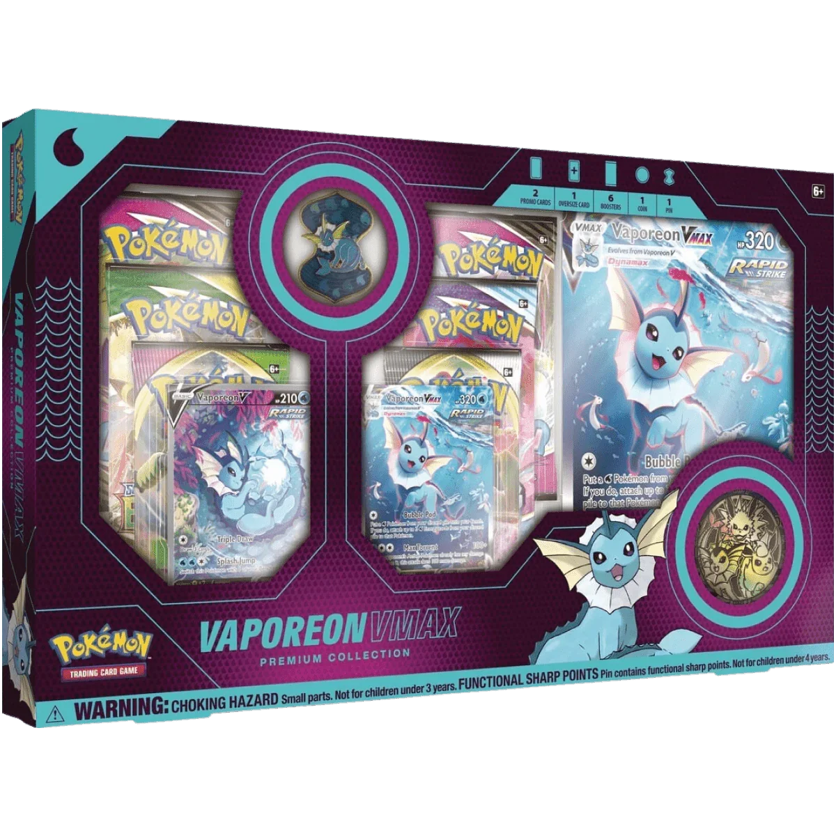 Pokemon TCG: Vaporeon VMAX Premium Collection Box