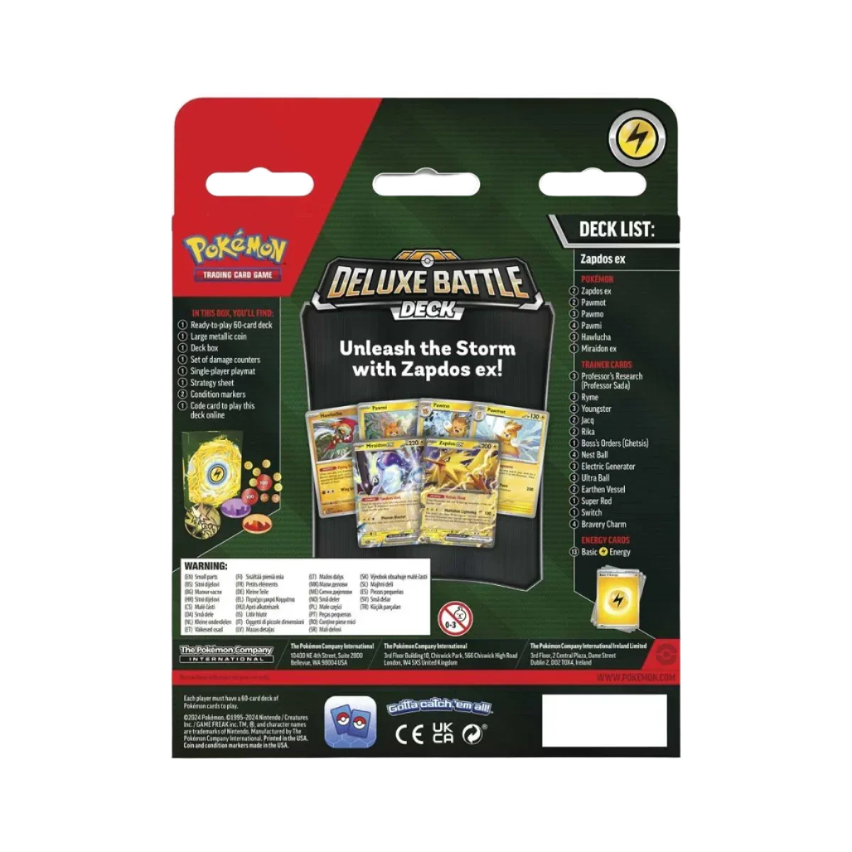 Pokemon TCG - Scarlet & Violet - Zapdos Ex Deluxe Battle Deck