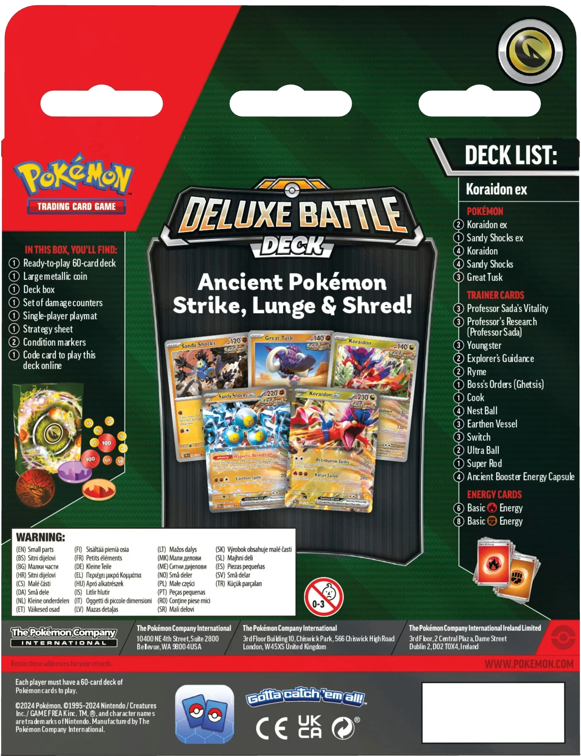 Pokemon TCG - Scarlet & Violet - Koraidon Ex Deluxe Battle Deck