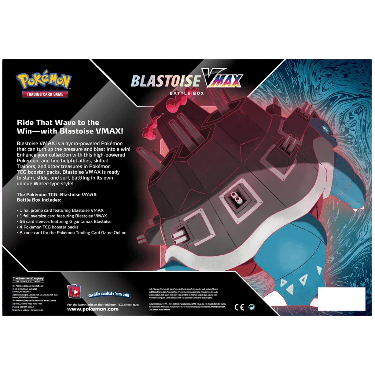 Pokemon TCG: Blastoise VMAX Battle Box