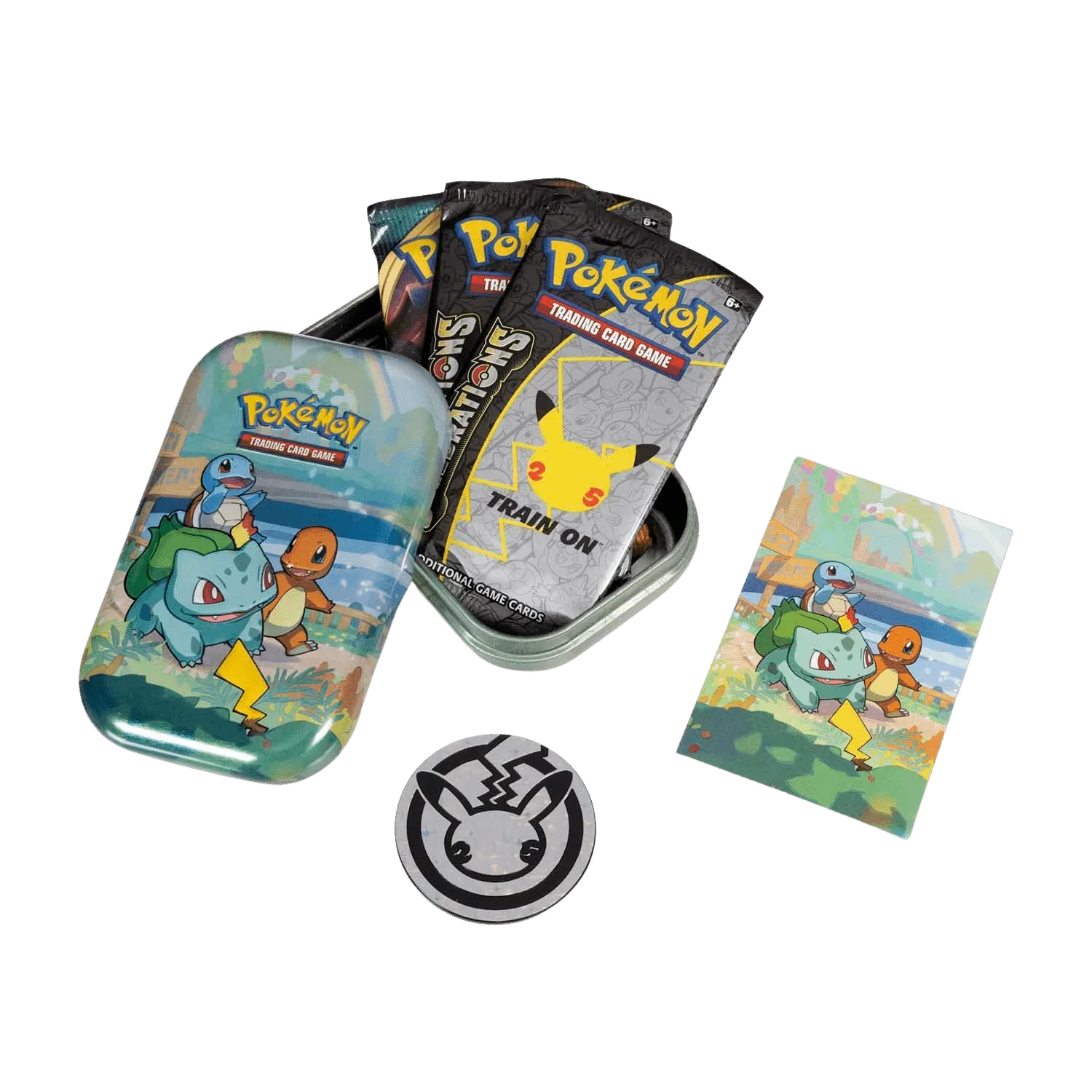 Pokemon TCG: Celebrations Mini Tin - Bulbasaur, Charmander & Squirtle