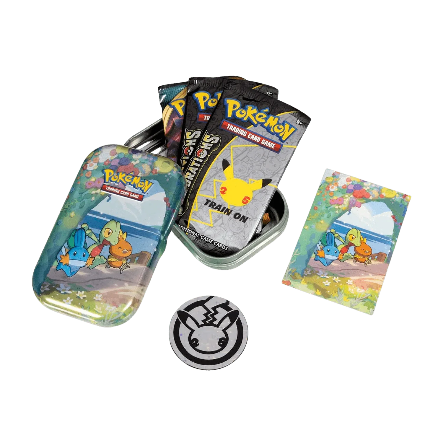 Pokemon TCG: Celebrations Mini Tin - Treecko, Torchic & Mudkip