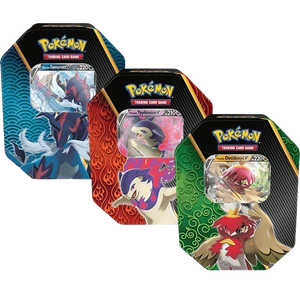 Pokemon TCG: Divergent Powers Tin - Hisuian Decidueye, Samurott and Typhlosion