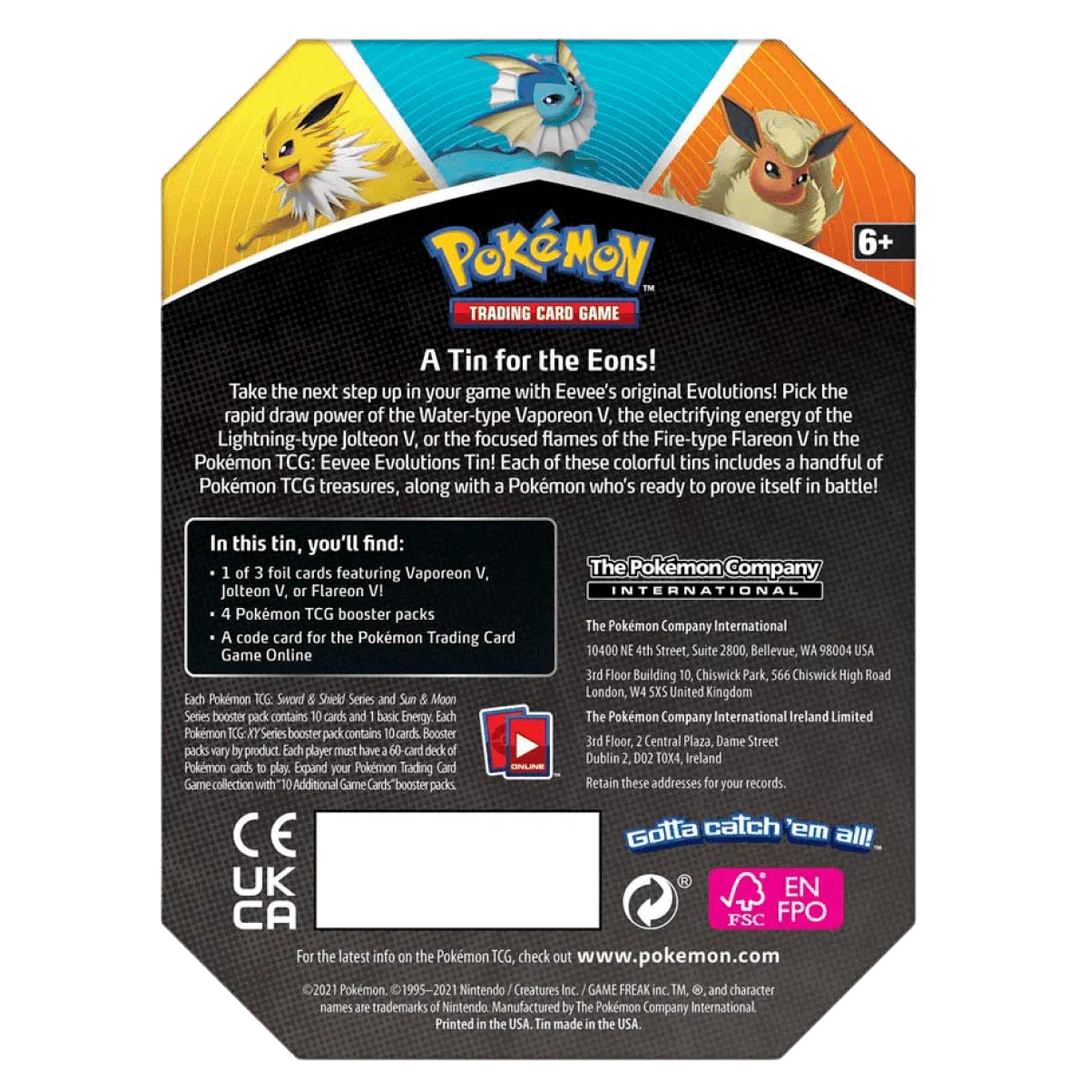 Pokemon TCG: Eevee Evolutions Tin - Flareon