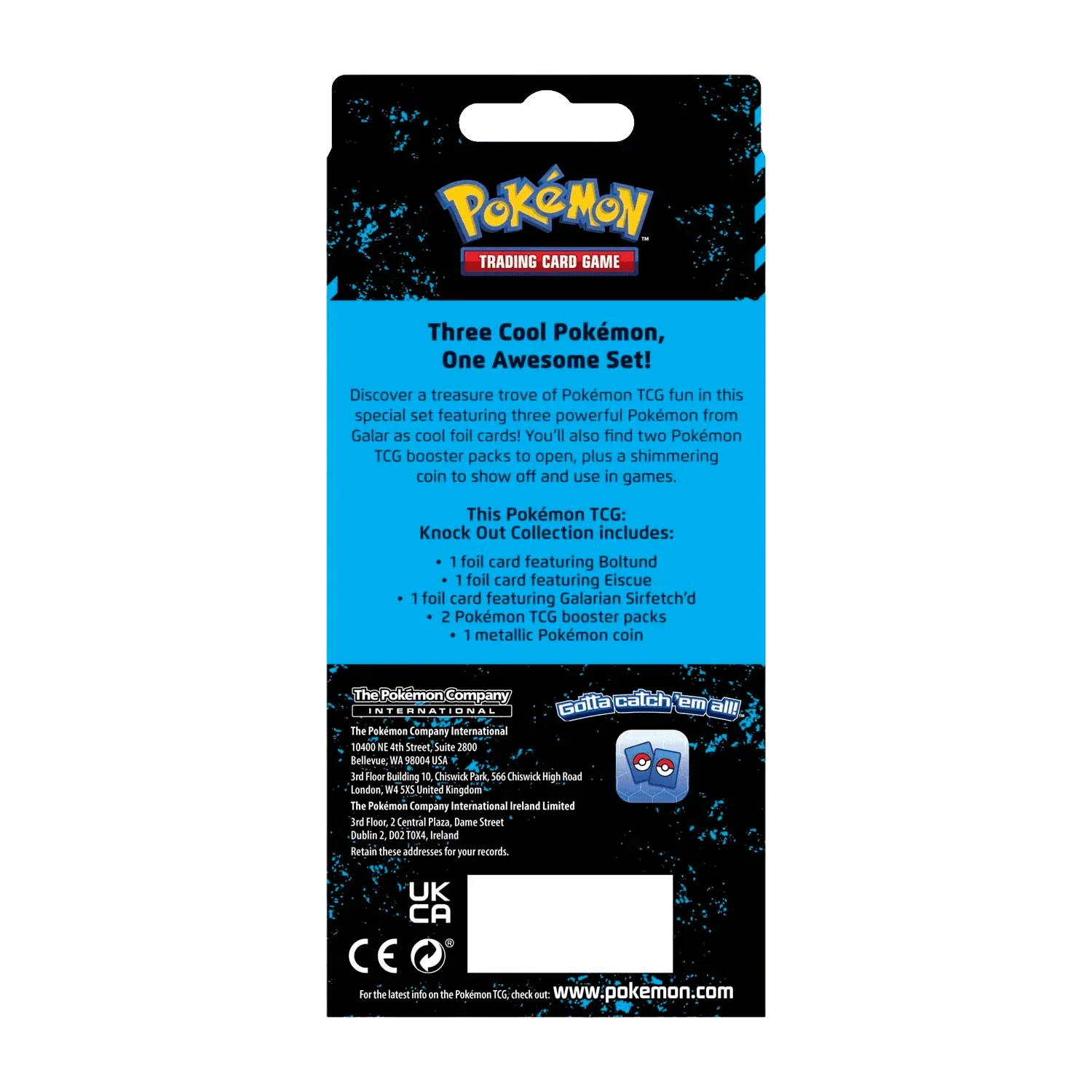 Pokemon TCG: Knock Out Collection (Boltund, Eiscue & Galarian Sirfetch'd)