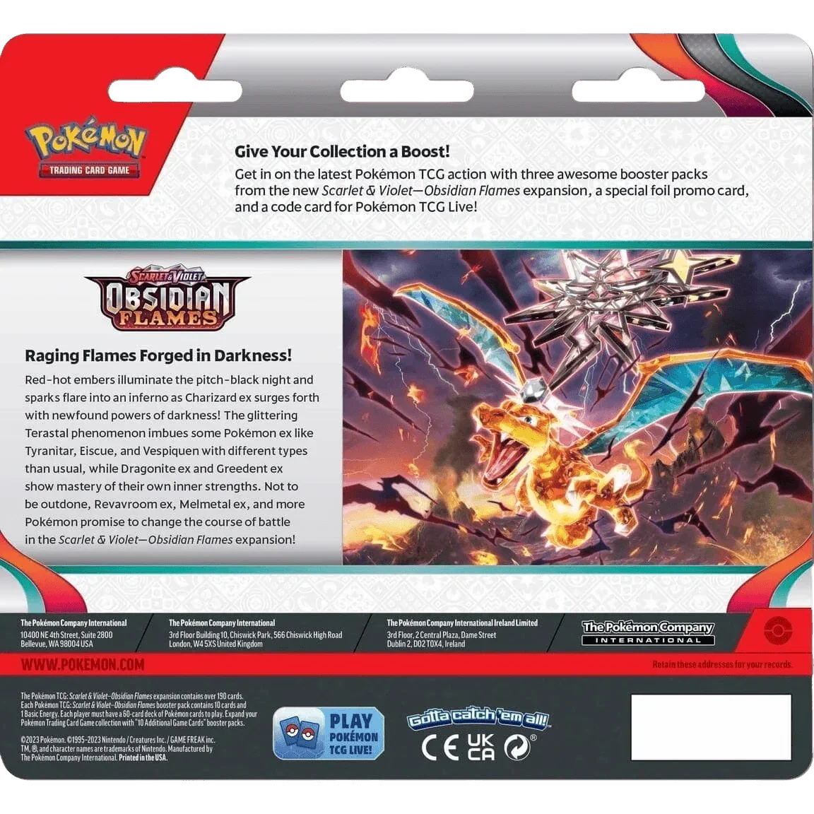 Pokemon TCG - Scarlet & Violet - Obsidian Flames - 3-Pack Blister - Eevee