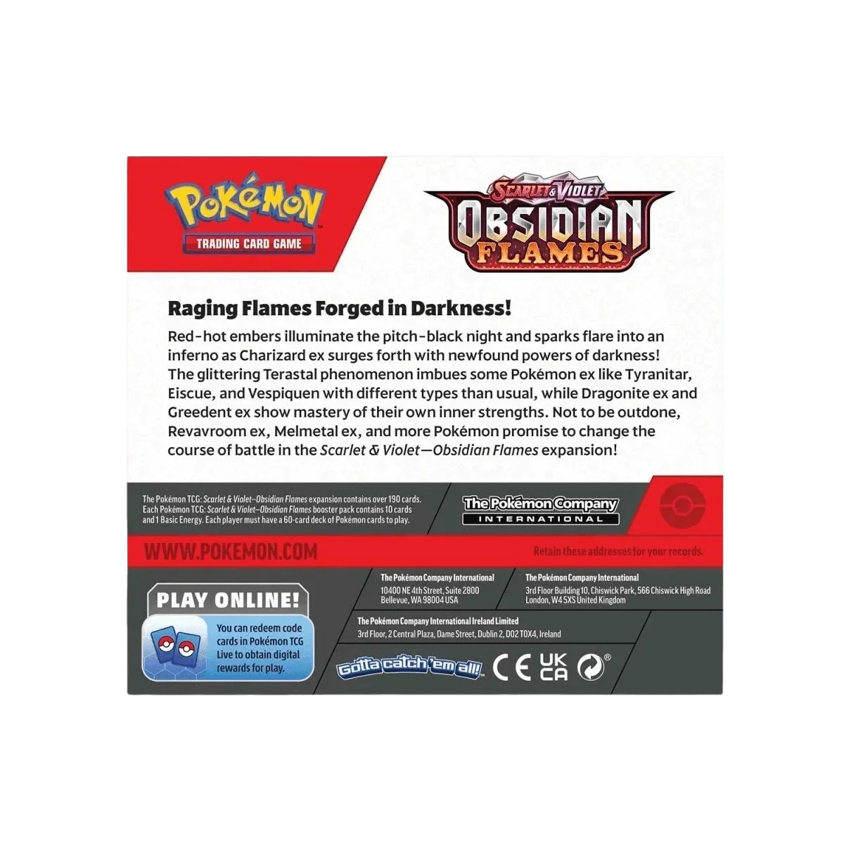 Pokemon TCG - Scarlet & Violet - Obsidian Flames Booster Box (36 Packs)