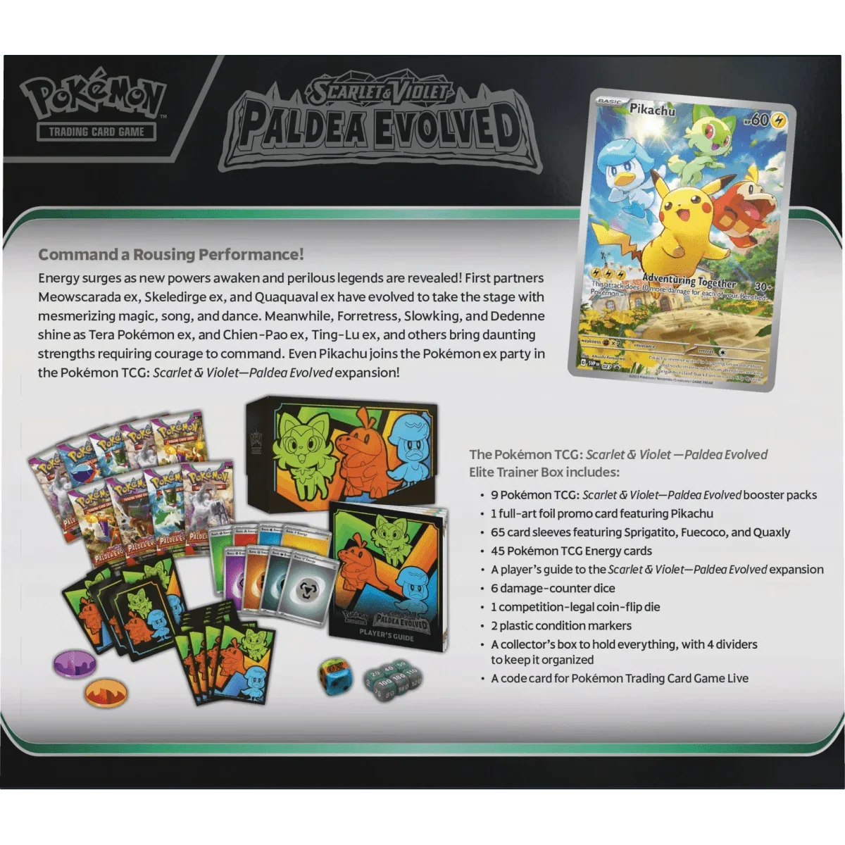 Pokemon TCG - Scarlet & Violet - Paldea Evolved Elite Trainer Box