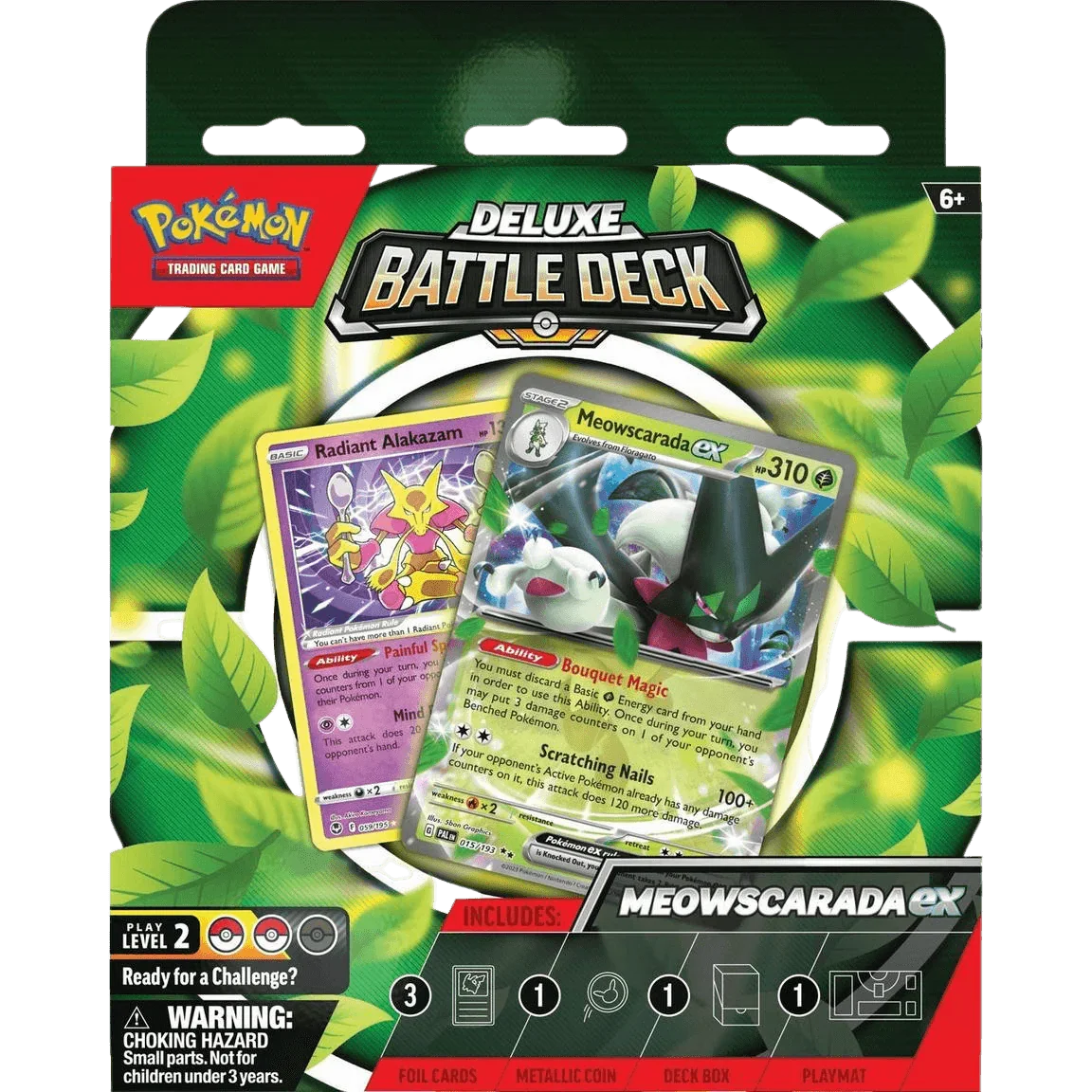 Pokemon TCG - Scarlet & Violet Paldea Evolved - Meowscarada Ex & Quaquaval Ex Deluxe Battle Decks