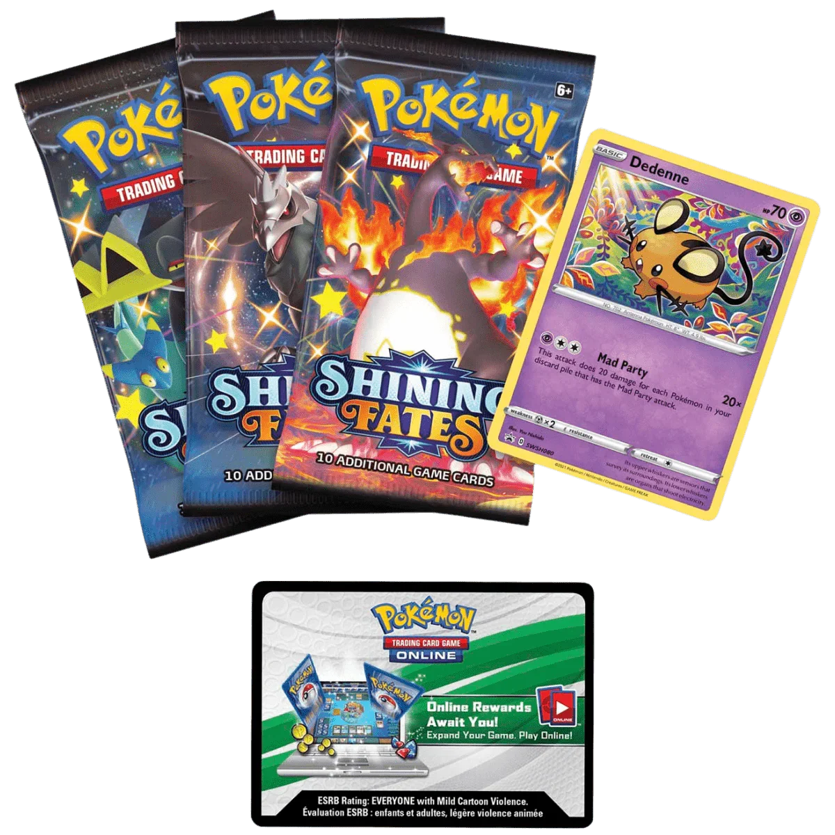 Pokemon TCG: Shining Fates Mad Party Pin Collection Box - Dedenne