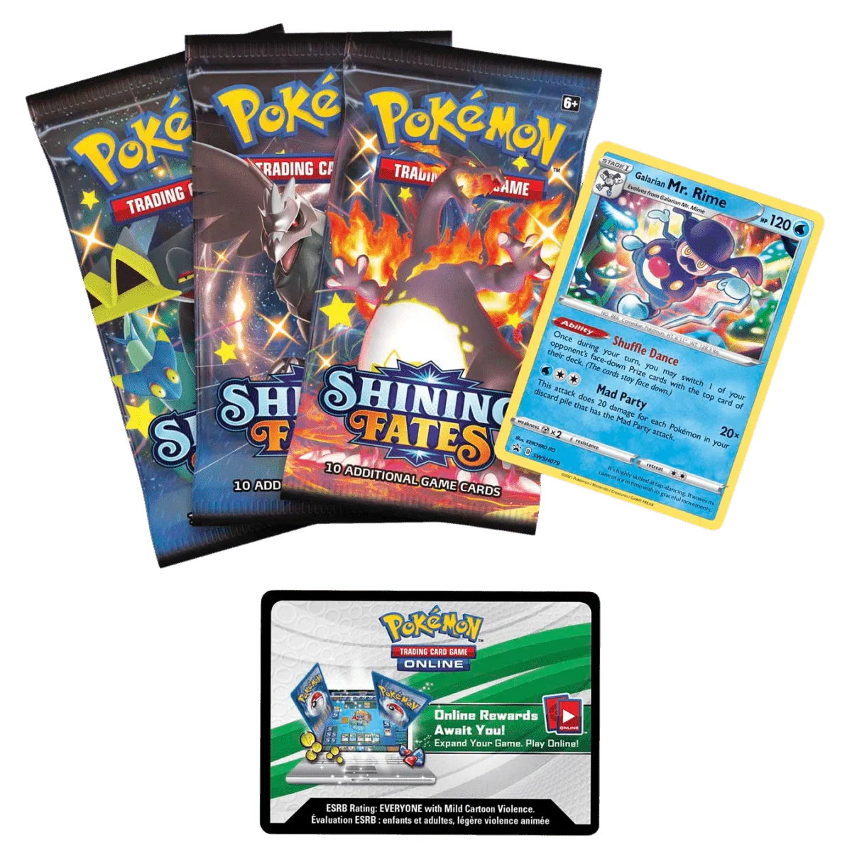 Pokemon TCG: Shining Fates Mad Party Pin Collection Box - Galarian Mr. Rime