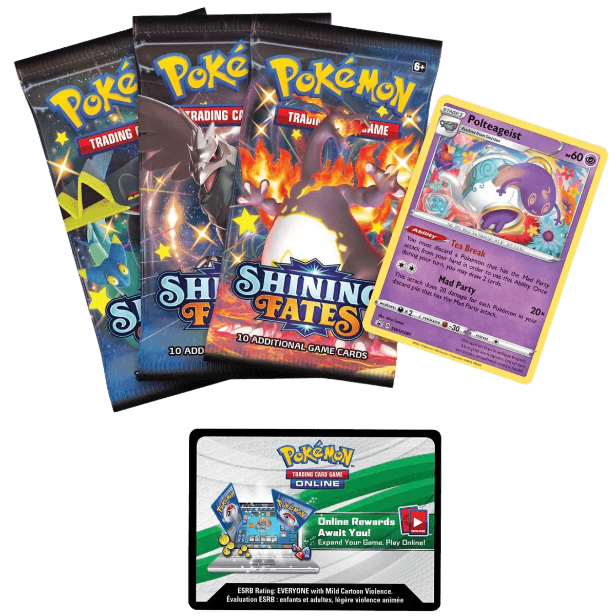 Pokemon TCG: Shining Fates Mad Party Pin Collection Box - Polteageist